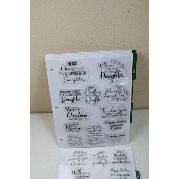 Christmas Polymer Stamp Set Mother Father Sister Brother Grandparents 93599 - Picture 3 of 6